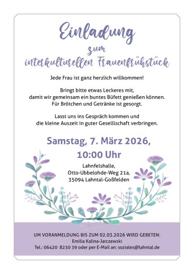 Interkulturelles Frauenfrühstück März 2026