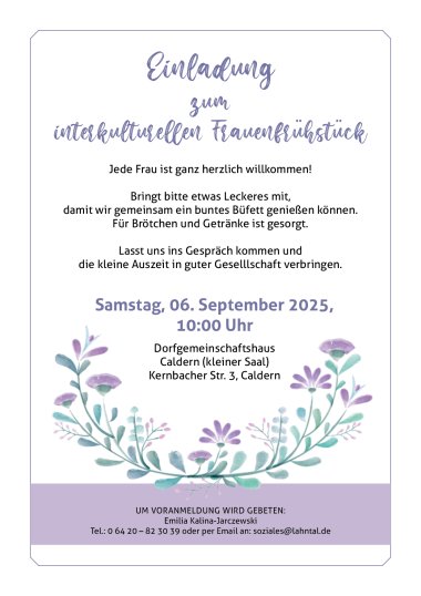 Interkulturelles Frauenfrühstück Interkulturelles Frauenfrühstück