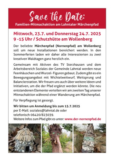 Flyer zur Mitmachaktion Märchenpfad