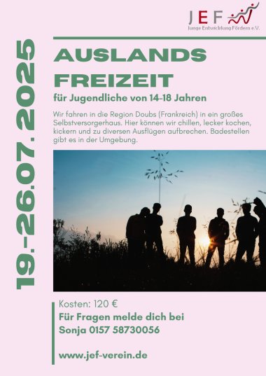 Infoflyer Auslandsfreizeit 2025