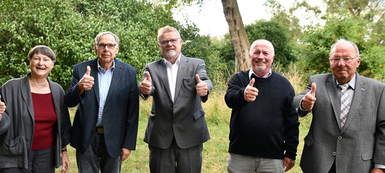 Bild mit Barbara Seitz, Kurt Vogt, Manfred Apell, Dr. Herbert Koch, Dieter Kamolz